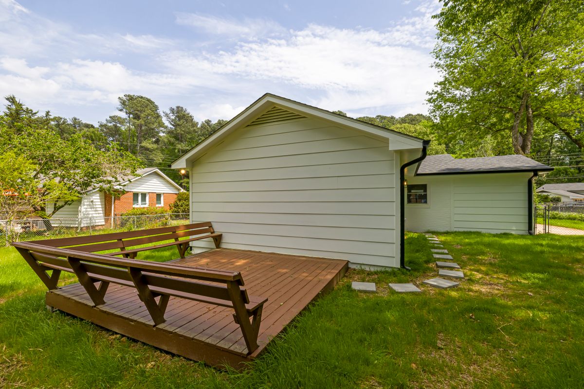 Freshly stained deck in Minneapolis